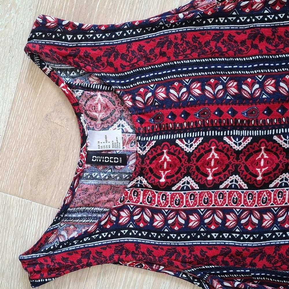 H&M Patterned Open-Back Tank Top - XS - Picture 2 of 4